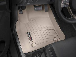 3D килимки для Jeep Grand Cherokee, Dodge Durango 2016- USA бежеві передні WeatherTech 459301 141178 фото