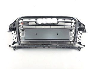 Решітка радіатора на Audi Q3 2011-2014 стиль SQ3 Silver Chrome 429962 фото