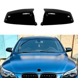 Накладки на зеркала на BMW 5, 6, 7 Series E60 E63 E64 F06 F12 F01 Черный глянец 523526 фото