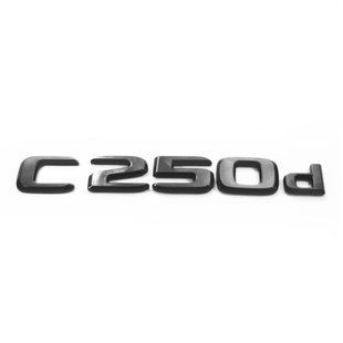 Автологотип емблема напис Mercedes C250d Black Package чорний глянець 417490 фото