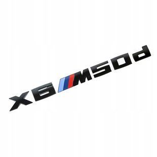 Автологотип емблема напис BMW X6m50d Black Shadow Edition чорний глянець 365155 фото