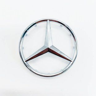Значок емблема на кермо Mercedes 52мм сіра 424937 фото