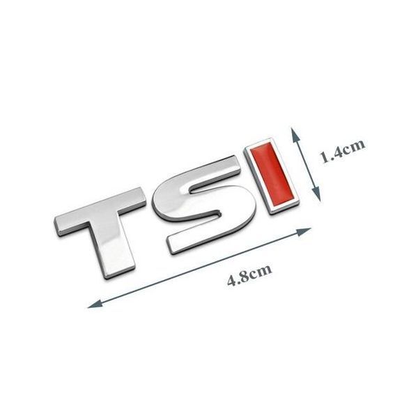 Автологотип шильдик эмблема надпись Volkswagen TSI 48мм на кришку багажника червона I 260970 фото