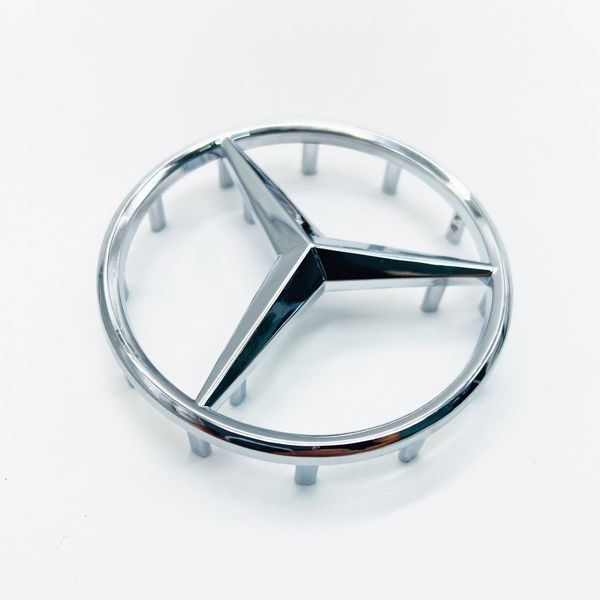 Значок емблема на кермо Mercedes 52мм сіра 424937 фото