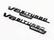 Автологотип емблема напис Mercedes V8 Biturbo 4matic+ black 2штуки чорний глянець 407928 фото 3