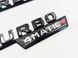 Автологотип емблема напис Mercedes V8 Biturbo 4matic+ black 2штуки чорний глянець 407928 фото 4