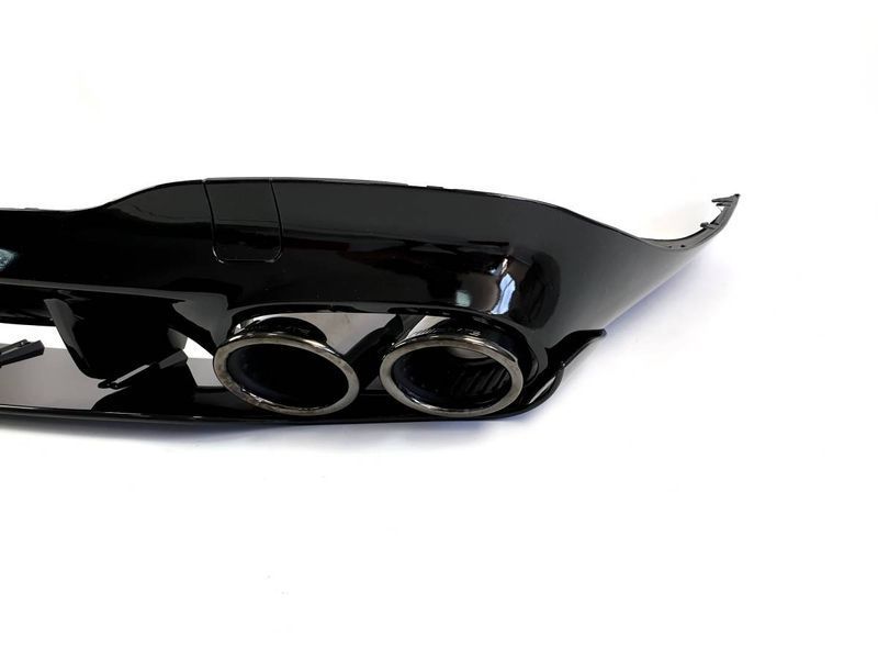 Диффузор (заднего бампера) Full Black (стиль CLA45 AMG) на Mercedes CLA-class C118 2019-2022 427854 фото
