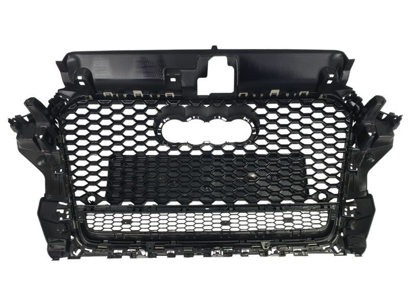 Решітка радіатора на Audi A3 2012-2016 стиль RS3 Full Black Silver 522161 фото
