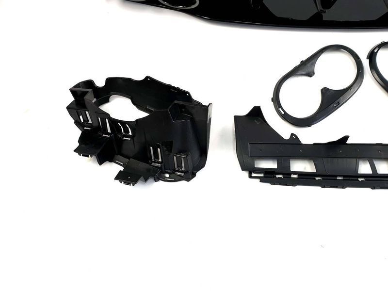 Диффузор (заднего бампера) Full Black (стиль CLA45 AMG) на Mercedes CLA-class C118 2019-2022 427854 фото