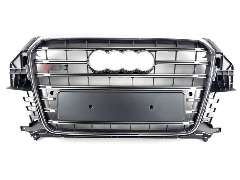 Решетка радиатора на Audi Q3 2011-2014 в стиле SQ3 Silver Chrome 429962 фото