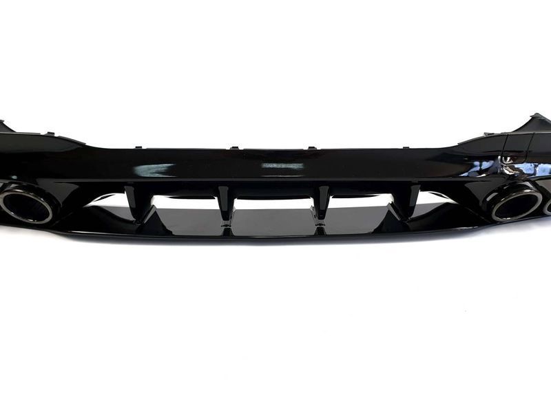 Диффузор (заднего бампера) Full Black (стиль CLA45 AMG) на Mercedes CLA-class C118 2019-2022 427854 фото