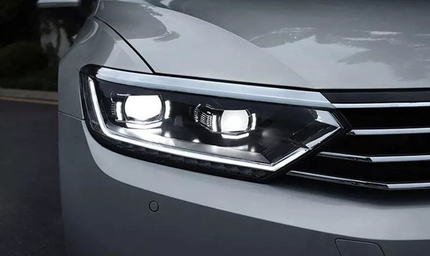Передние фары на Volkswagen Passat B8 2014-FULL LED вместо штатных галогеновых фар 430493 фото