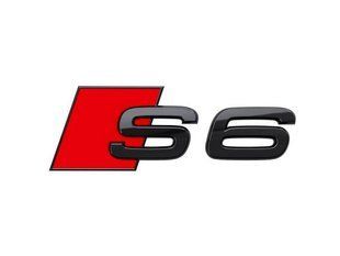 Автологотип емблема напис Audi S6 red black глянець 242179 фото