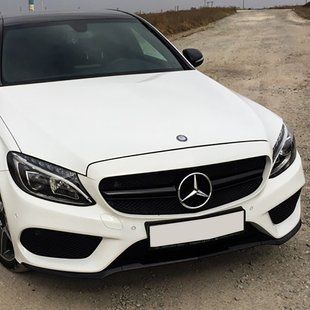 Решітка радіатора на Mercedes C-class W205 2014-2018 AMG Black під камеру 427433 фото
