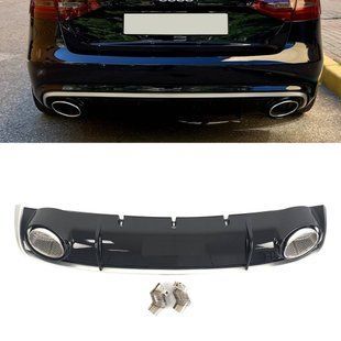 Диффузор заднего бампера на Audi A4 B8 2011-2015 стиль RS4 обычный бампер 427788 фото