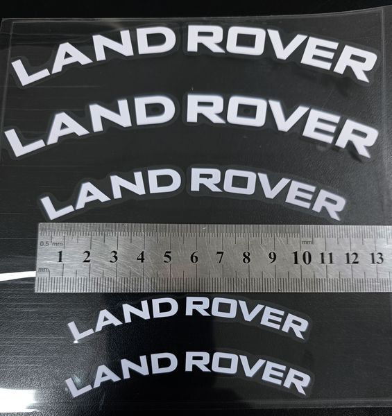 Наклейки на супорт Land Rover білі вигнуті 521631 фото