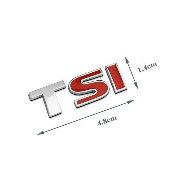 Автологотип шильдик эмблема надпись Volkswagen TSI 48мм на кришку багажника червона SI 260969 фото