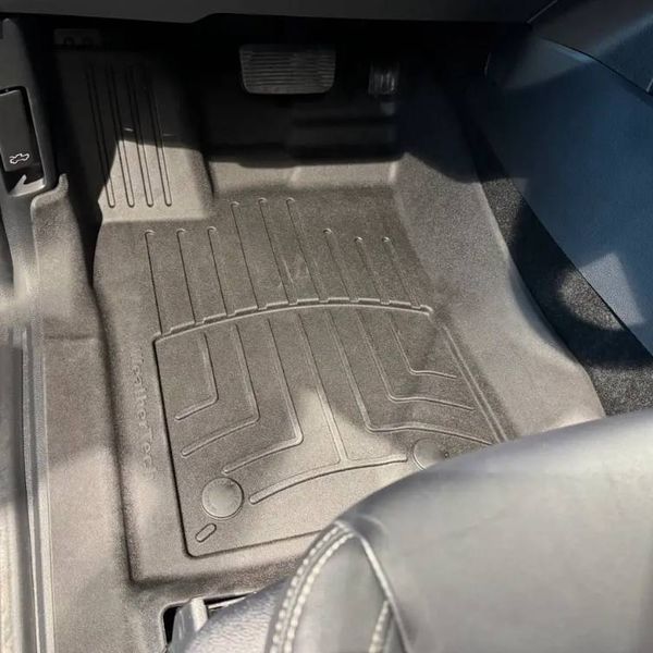 3D килимки для Ford Ranger, Volkswagen Amarok 2023- чорні передні WeatherTech HP 4418491IM 425553 фото