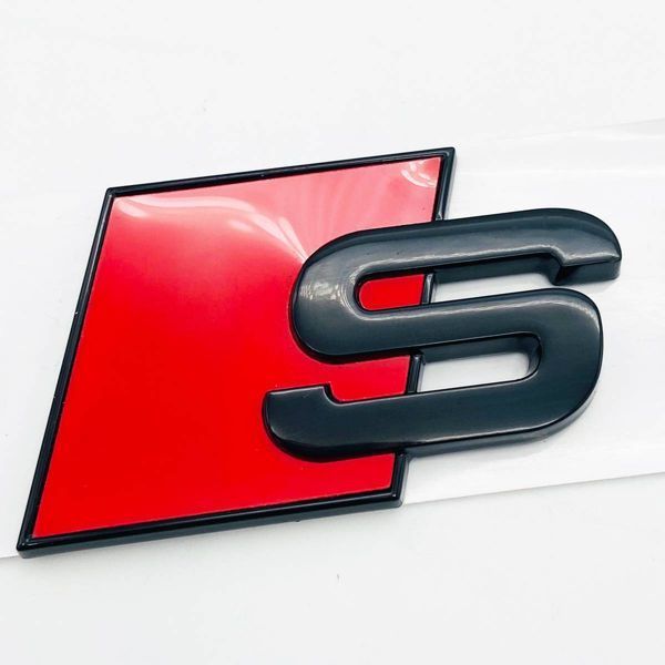 Автологотип емблема напис Audi S6 red black глянець 242179 фото