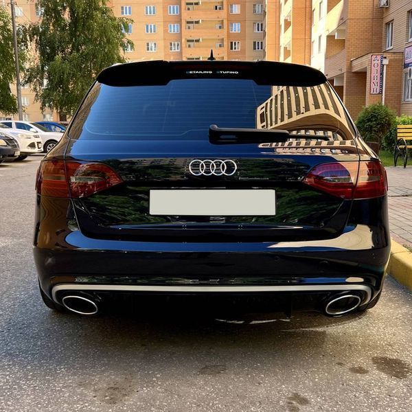 Диффузор заднего бампера на Audi A4 B8 2011-2015 стиль RS4 обычный бампер 427788 фото Диффузор заднего бампера на Audi A4 B8 2011-2015 стиль RS4 обычный бампер 427788 фото