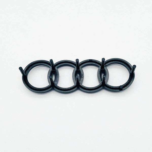 Эмблема логотип шильдик на руль Audi 2003-2012 черный глянец 423786 фото