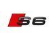 Автологотип емблема напис Audi S6 red black глянець 242179 фото 1