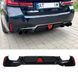 Диффузор заднего бампера BMW 5 G30 2017-2024 Черный глянец (стиль M5 CS + лед фонарь) 429718 фото 1