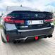 Диффузор заднего бампера BMW 5 G30 2017-2024 Черный глянец (стиль M5 CS + лед фонарь) 429718 фото 2