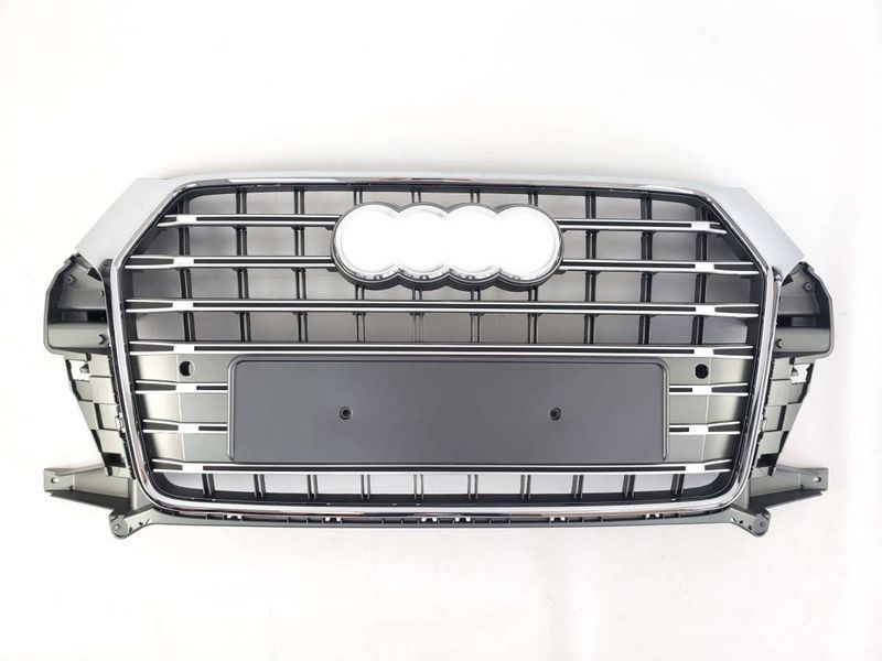 Решетка радиатора на Audi Q3 2014-2018 в стиле SQ3 Silver Chrome 429963 фото