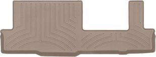 3D килимки для Cadillac Escalade, Chevrolet Tahoe, GMC Yukon 2020- бежеві 3 ряд Bench Seating WeatherTech 4516324 242462 фото