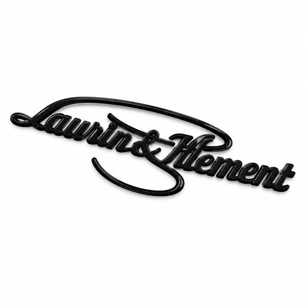 Автологотип емблема напис Skoda Laurin & Klement black чорний глянець 523991 фото