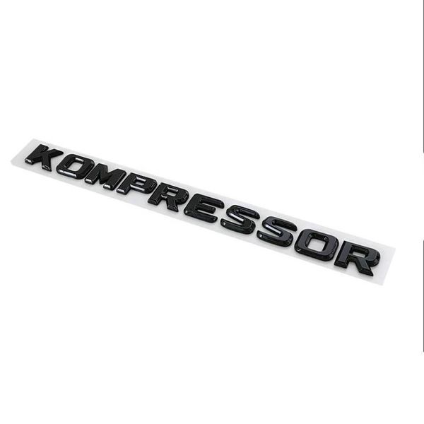 Автологотип емблема напис Mercedes Kompressor чорний глянець 245мм 417338 фото