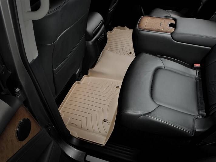 3D коврики для Infiniti QX56, QX80 2010-, Nissan Armada 2017- бежевые задние WeatherTech 453362 46356 фото