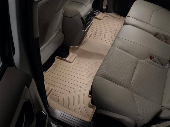 3D килимки для Toyota Land Cruiser Prado 150, Lexus GX 460 2013- бежеві задні WeatherTech 452862 46863 фото