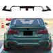 Дифузор заднього бампера на BMW M3 F80, M4 F82 2012-2018 зі стопом Чорний глянець 522605 фото 1