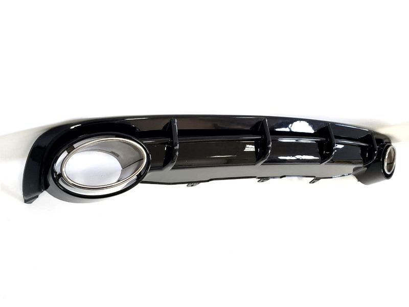 Диффузор (заднего бампера) Full Black/Chrome Pipe (в стиле RS6) на Audi A6 C7 2011-2014 427797 фото