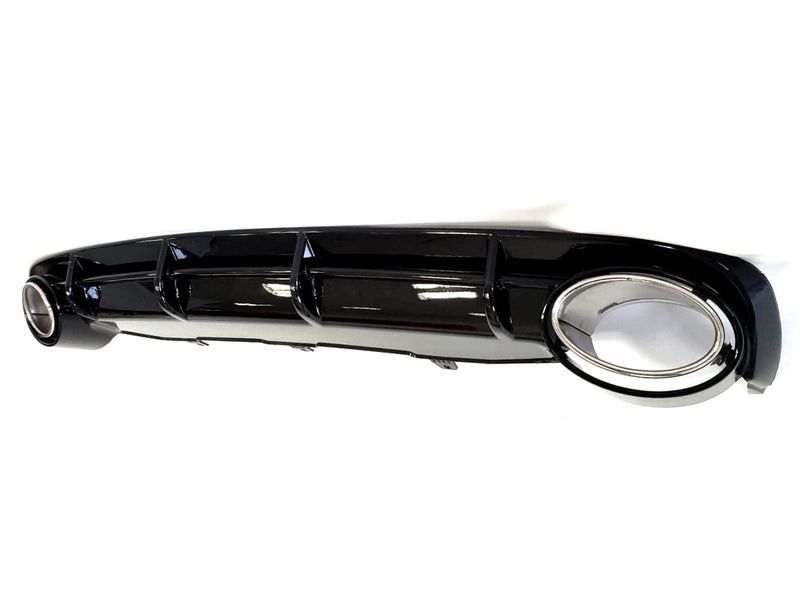 Диффузор (заднего бампера) Full Black/Chrome Pipe (в стиле RS6) на Audi A6 C7 2011-2014 427797 фото