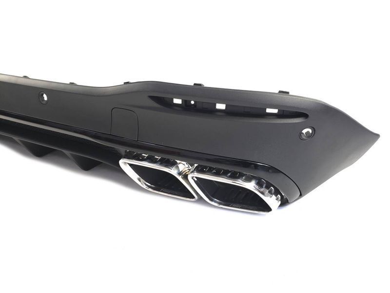 Диффузор (заднего бампера) Full Black / Chrome Pipe (стиль GLE63 AMG) на Mercedes GLE-class W167 2018-2023 429716 фото