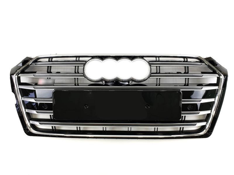 Решетка радиатора на Audi A5 2016-2020 в стиле S5 Chrome Black 427382 фото