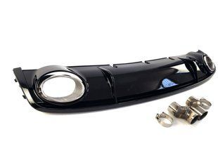 Диффузор (заднего бампера) Full Black/Chrome Pipe (в стиле RS4) на Audi A4 B8 2011-2015 427790 фото