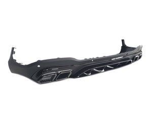 Диффузор (заднего бампера) Full Black / Black Pipe (стиль GLC63 AMG) V1 на Mercedes GLC-class X253 2019-2022 428465 фото