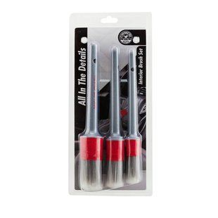 Набір пензликів для детейлінгу інтерєру Chemical Guys All In The Details Interior Detailing Brushes 408590 фото