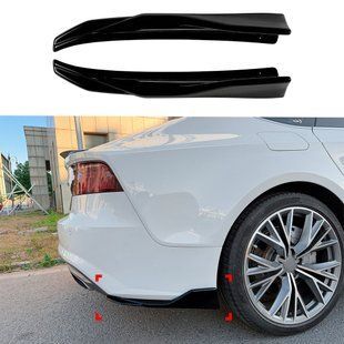 Накладки елерони заднього бампера на Audi A7 2010-2017 S-Line бампер чорний глянець 523585 фото