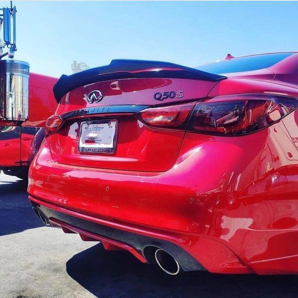 Спойлер на машину Infiniti Q50 2013- черный глянец 392538 фото