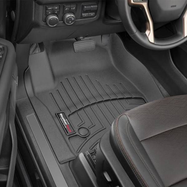 3D килимки для Cadillac Escalade, Chevrolet Suburban, Tahoe, GMC Yukon 2020- чорні передні WeatherTech 4416321 236989 фото