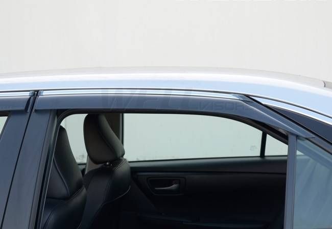 Дефлектори вікон для Toyota Camry XV55 2015-2017 з хром молдингом WELLvisors 3-847TY048 162720 фото
