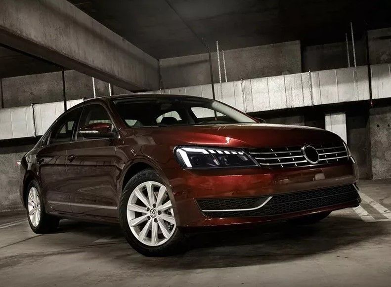 Передние фары на Volkswagen Passat B7 USA 2011-2015 FULL LED стиль A4 вместо штатных галогеновых фар 430495 фото