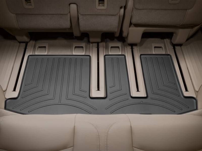 3D килимки для Infiniti QX60, Nissan Pathfinder 2012- чорні 3 ряд WeatherTech 444453 141457 фото