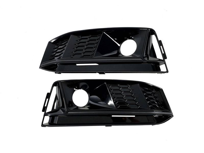 Решетки в бампер Full Black (S4 под радары) S-Line на Audi A4 B9 2015-2019 429133 фото Решетки в бампер Full Black (S4 под радары) S-Line на Audi A4 B9 2015-2019 429133 фото