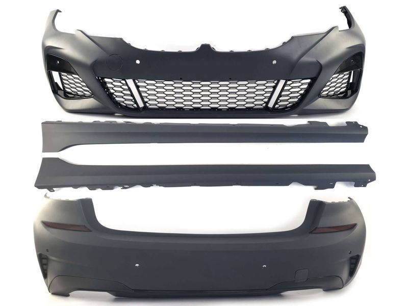 Комплект обвеса передний и задний бампер на BMW 3 G20, G21 2018-2022 M Sport Paket M340i 428561 фото Комплект обвеса передний и задний бампер на BMW 3 G20, G21 2018-2022 M Sport Paket M340i 428561 фото
